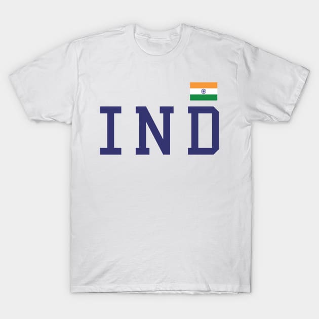 IND India Flag in Tricolor Desi Indian Patriotic Design T-Shirt by alltheprints